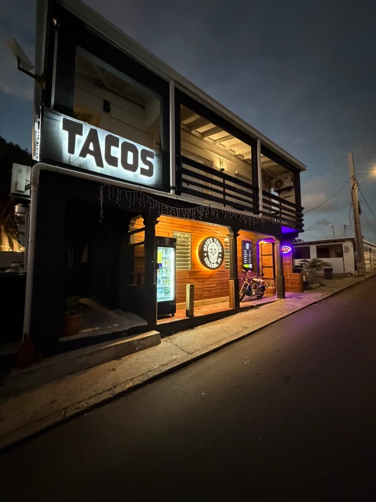 Zaco's Tacos restaurant - small beach restaurant where LoveStock was built